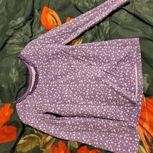 purple polka-dot top